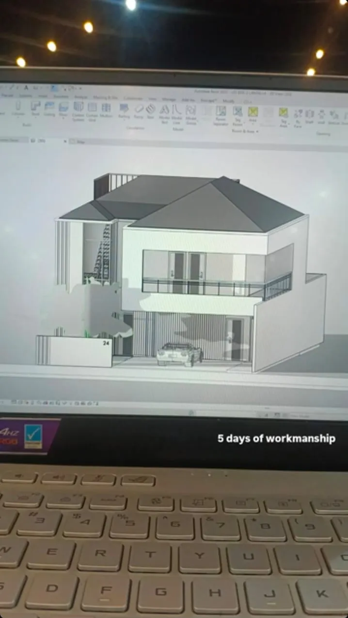 Rumah 2 lantai · Model 3D